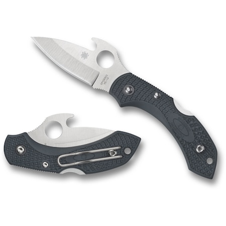 Spyderco 2024 Spyderco Dragonfly 2 Lightweight Gray Emerson Opener Plain SPY-C28PGYW2